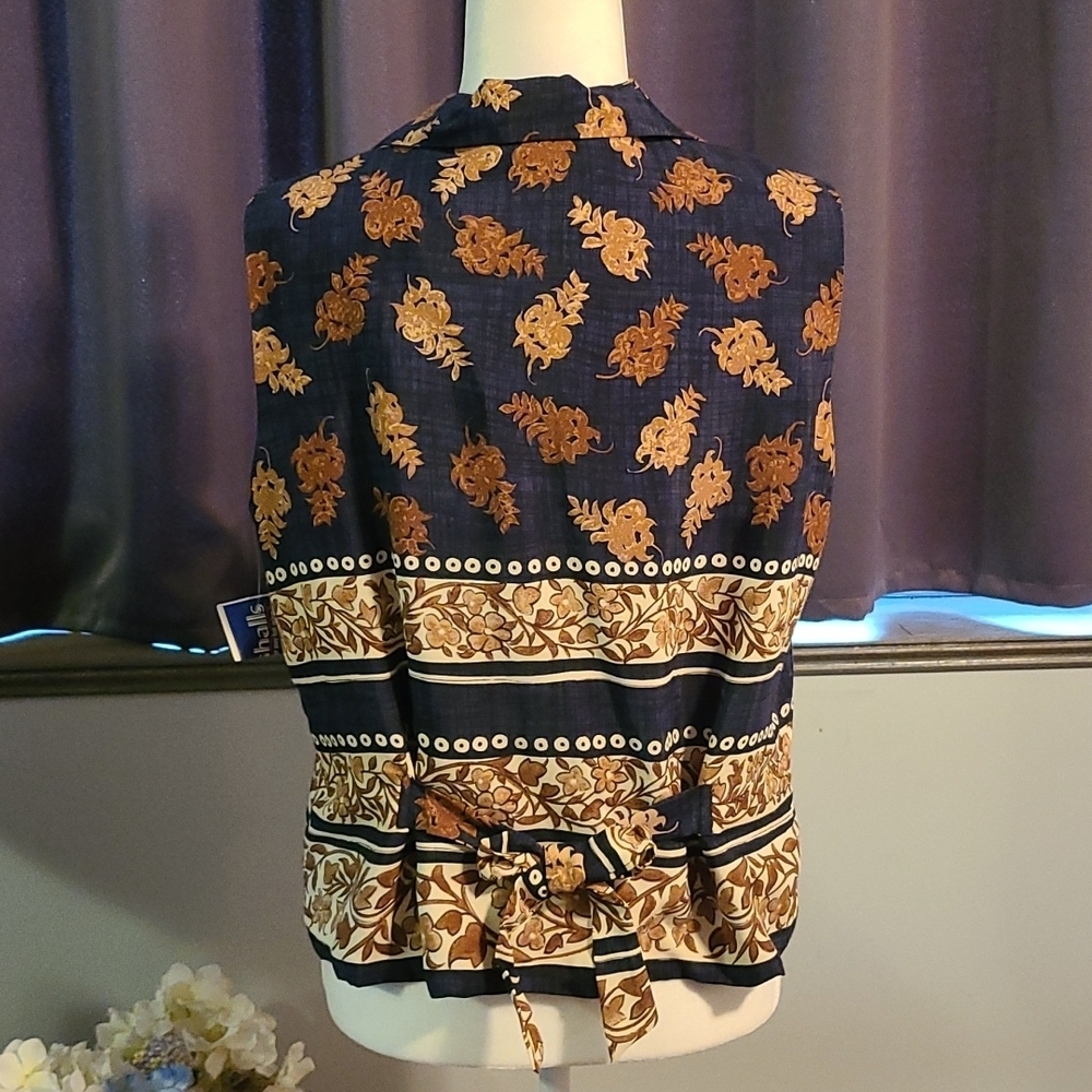 Abria NWT Button Down Sleeveless Blouse - Size 16 - Picture 5 of 10
